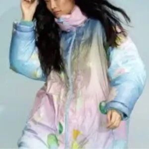 Anthropologie Cynthia Rowley Hooded Cosmo Puffer Jacket – Size M (NWOT) Pastels
